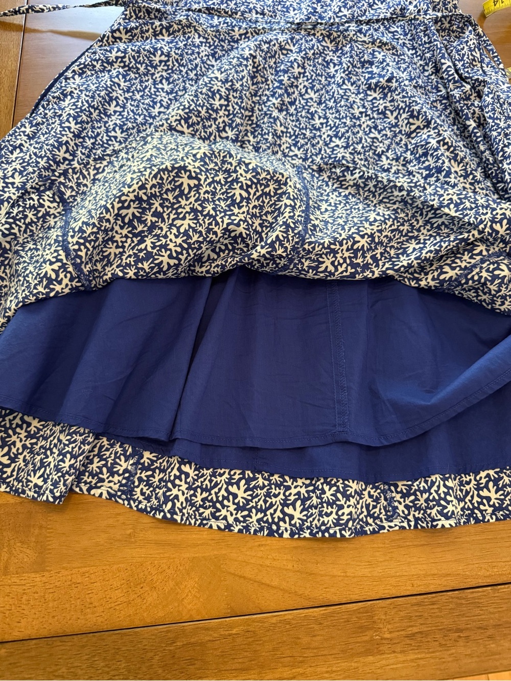 Boden Blue and White Floral Tie-Waist Casual Dress Size 6Long - Picture 11 of 14